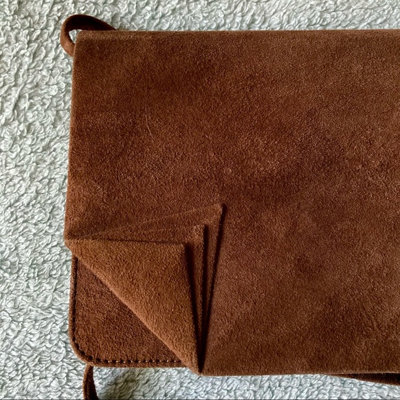 EUC Authentic 1970s/80s Vintage/Retro Brown Suede Leather Purse, Slim/Sleek - Picture 4 of 8